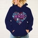 thumbnail image 4 of Sudadera con capucha de manga larga con estampado de amor de enfermera para mujer, informal, para invierno y otoño, 4 of 4