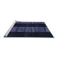thumbnail image 2 of Ahgly Company Machine Washable Indoor Square Abstract Blue Modern Area Rugs, 4' Square, 2 of 4