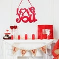 thumbnail image 4 of Valentines Day Door Decorations 2D Heart Shaped Canvas Hanging Sign for Valentines Decorations or Door Wall Decors B 9 In, 4 of 5