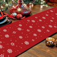 thumbnail image 3 of Christmas Gnomes Table Runner Red Snowflake Winter Decorations Glitter Xmas Holiday Kitchen Dining Merry Christmas Decor 13x90 inch, 3 of 5