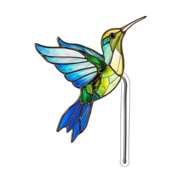 JoyMoreHome Acrylic Bird Figurine Flower Pot Decor Cute Hummingbird Edge Decoration for Garden Home and Outdoor Lawn Durable and Aesthetic Bird for Planting Pots Decor