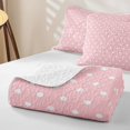 thumbnail image 4 of Erosebridal Geometric Dot Twin Quilt Set,White Polka Twin Coverlet Set For Girls,2 Pieces, 4 of 7