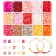 thumbnail image 1 of 5250 piezas de cuentas de arcilla polimérica planas de 4x1 mm, tipo heishi, con orificio de 1 mm para la elaboración de pulseras, collares, pendientes y bisutería. 15 colores., 1 of 6