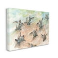 thumbnail image 3 of Baby Sea Turtles Swimming Shore Animals & Insects Painting Gallery Wrapped Canvas Print Wall Art, 3 of 7