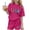 Hot Pink, variant on Girls Summer Outfits 2 Piece Set Round Neck Printing Leisure Short Sleeves Top and Solid Color Shorts Comfortable Lightweight Casual Cute Daily Wear 3-15 Years