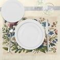 thumbnail image 3 of Ambesonne Floral Eucalyptus Place Mats Set of 4, Colorful Blossomy, Standard Size, Champagne and Multicolor, 3 of 5