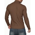 thumbnail image 2 of OALUXE Turtleneck Ribbed Long Sleeve Shirts for Mens Undershirts Knit Thermal Basic Tops, 2 of 7