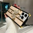 thumbnail image 5 of Case for iPhone 16,Glitter Kickstand Cute Luxury Bling Sparkly Rhinestone Butterfly Foldable Stand Elegant Shockproof Women Girl Phone Case for iPhone 16,6.1 inch 2024 (Gold), 5 of 13