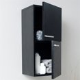thumbnail image 2 of Senza Bathroom Linen Side Cabinet Storage Areas in Black, 2 of 3