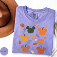 thumbnail image 4 of MoodThreads Studio Unisex Cute Pumpkin Fall Autumn Halloween Cozy Season Garment-Dyed Graphic Tee, 4 of 7