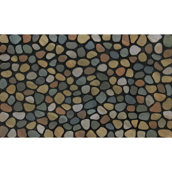 Mainstays Masterpiece Graphic Pebbles Outdoor Doormat, Multicolor, 18" x 30"