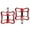 Red, variant on 2Pcs Pedals Lightweight Fine Workmanship Aluminum Alloy Cycling Riding Flat Pedals for Mountain Bike and Road Bicycle