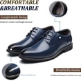 thumbnail image 2 of Men's Casual Dress Oxford Shoes Comfortable Anti-slip Classic Retro Leather Derby Loafers Wedding Business Moccasin Blue 9 US, 2 of 7