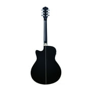 Washburn Deep Forest Burl Grand Auditorium Acoustic Electric Guitar - Black Fade