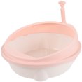 thumbnail image 1 of 1 Set of Cat Litter Box Semi-Enclosed Cat Litter Container with Shovel Cat Litter Storage Box, 1 of 8