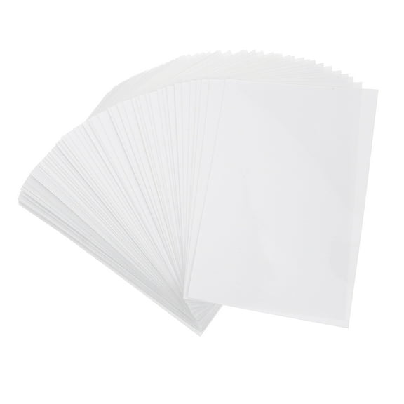 WEUVEB 100Pcs Self Adhesive Laminating Sheets Nonreflective Protective Film for Documents