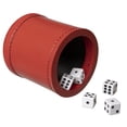 thumbnail image 2 of WE Games Ensemble de dés en Cuir Rouge Professionnel - 5 dés pour 10 dés, 2 of 8
