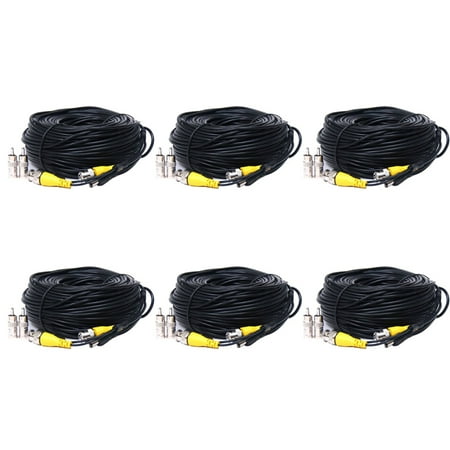 Videosecu 6x 150ft Feet Security Camera Video Cables Bnc Rca Videosecu 6x 150ft Feet Security Camera