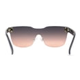 thumbnail image 2 of Panel Shield Lens Horned Rimless Large Sunglasses Slate Peach Smoke, 2 of 4