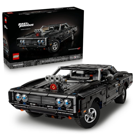 LEGO Technic Fast and Furious Dodge Charger R/T Car - Building Set for Adults, Ages 18 - Collectible Model Car Kit for Fans - Detailed Features - Gift for Birthdays - 42231