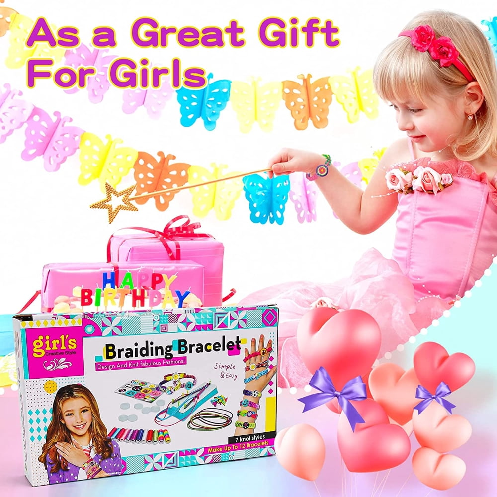 DIY Jewelry Bracelet Making Kits for Girls, are and Craft Set for Kids Girl Colorful Friendship Bracelet