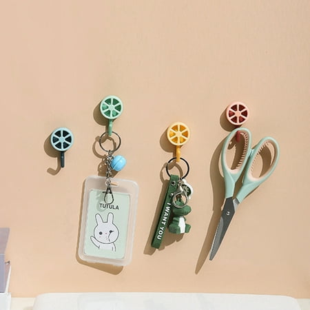 

XinYux 5Pcs Refrigerator Hook Punch Free Good Load Capacity Plastic Storage Hanger Hook for Dorm