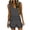 Gray, variant on Womens Summer Jumpsuit V-Neck Short Sleeve Romper Playsuit Solid Color Trousers Pants One Piece Bodysuit Ladies Office Elegant Overall White XXL