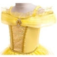 thumbnail image 5 of Princess Belle Costume for Girls Yellow Dress Halloween Cosplay Birthday Outfit, 5 of 8