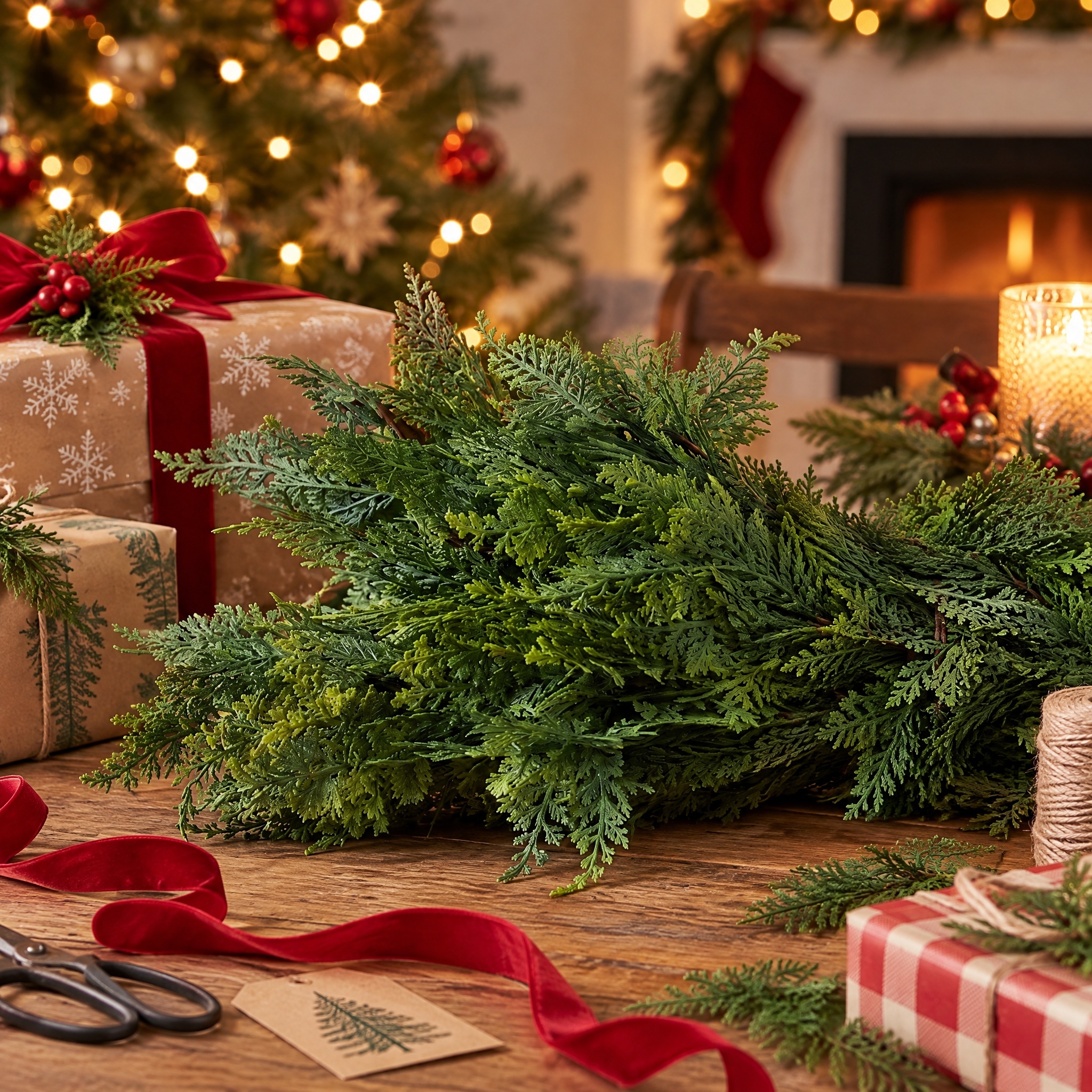 My Texas House Cypress Pre-Lit Christmas Garland photo 2
