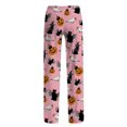thumbnail image 4 of Pink Womens Jogger Pajamas Pants Spooky Season, Cozy, Fleece, Cute, Warm, Loose, Fall Pajama Pants, Sleepwear, Pjs Pants, High Waisted, Comfy, Winter Clothes S, 4 of 5
