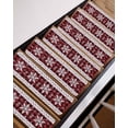 thumbnail image 3 of Christmas Snowflake Stair Treads for Wooden Steps Indoor Runner Rug Carpet, Winter Classic Red Black Plaid 7 Pieces Peel and Stick Staircase Step Treads Covers Washable Throw Door Mats, 30"x8", 3 of 7