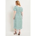thumbnail image 2 of June & Vie Women's Plus Size Square-Neck Lace Dress, 2 of 5