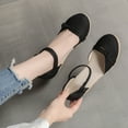 thumbnail image 3 of Vedolay Cute Sandals for Women Sandals for Women Summer Cut Out Buckle Ankle Strap Wedge Platform Sandals,Black 8, 3 of 5