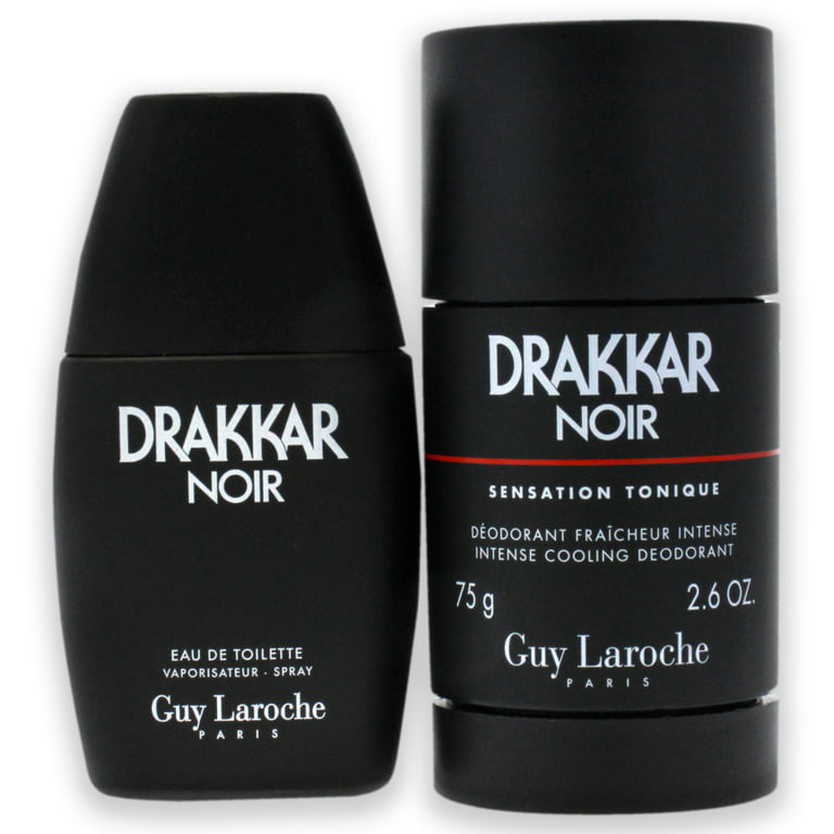 Drakkar noir by laroche for men - 2 pc gift set 1oz edt spray, 2.6oz deodorant stick - Walmart.com
