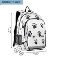 thumbnail image 2 of FORMRS Unisex School Backpack 17" Student Travel Bag with Laptop Compartment, Black Cartoon Cat Paw, 2 of 7