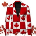 thumbnail image 2 of WILLBEST Men's Casual Suit Jacket with Canadian Maple Lightweight Comfortable Stylish for Spring Summer Fall Daily Wear XL n-Red, 2 of 5