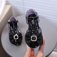 thumbnail image 5 of enyan Girls Summer Sandals Outdoor Beach Anti-Slip Rubber Soft Sole Newborn Toddler First Walker Shoes Croc Sandals,Black,Size 8.5, 5 of 7