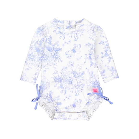 Traje de baño enterizo con protección UV para bebé niña 6-12 meses RuffleButts