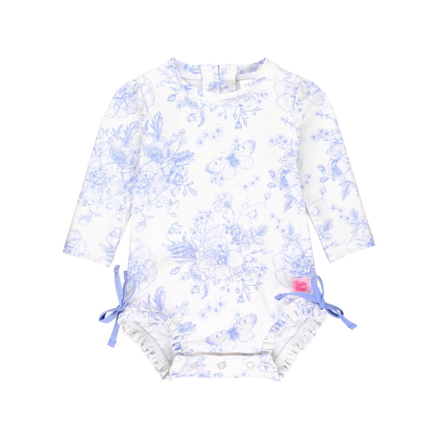 Traje de baño enterizo con protección UV para bebé niña 6-12 meses RuffleButts