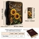 thumbnail image 2 of Funda grande para Biblia de 8 x 11 pulgadas, de piel sintética, con marcapáginas, diseño de girasol y mariposa., 2 of 7