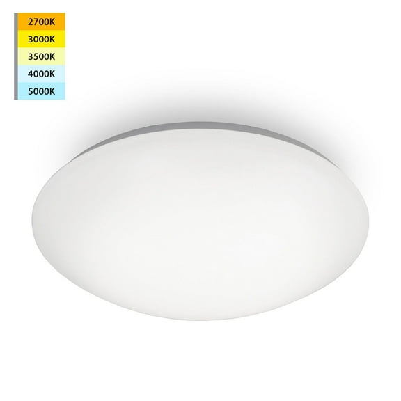 WAC Lighting Glo 11" 1-Light LED 5-CCT Energy Star Aluminum Flush Mount in White