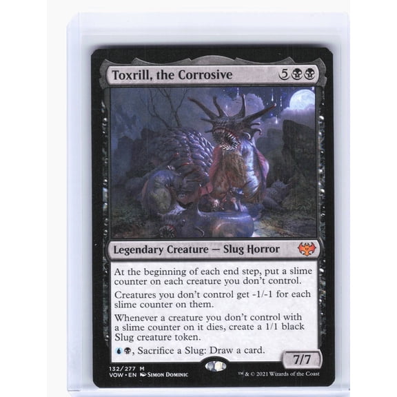 Collectible 2021 Magic The Gathering Innistrad Crimson Vow Toxrill the Corrosive Mythic #132 Nonfoil Card