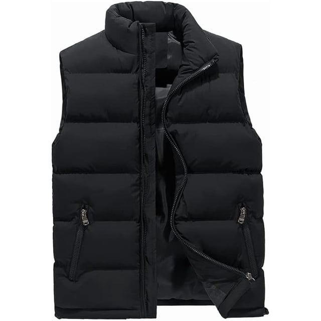 Chaleco térmico para hombre, chaqueta, abrigo, chaleco, plegable, ultraligero, con bolsillos y cremallera.