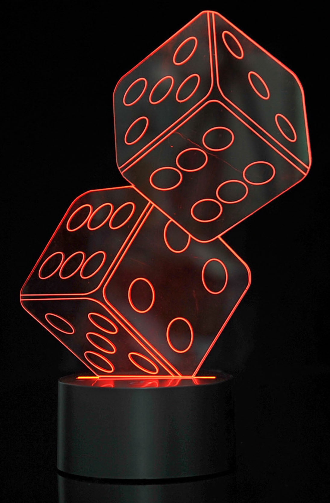 TechWonder 3D Dice Lighting Laser Cut Precision LED Lights - Blue