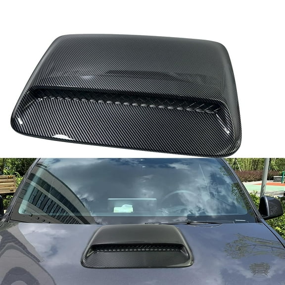 BST BSSP Engine Hood Black Air Intake for Model 3 Model Y Decorative Engine Hood Cover Trim Compatible with 2018-2023 Jeep Wrangler JL, Carbon Fiber