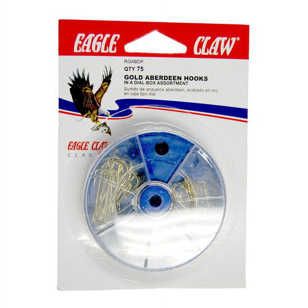 Eagle Claw Aberdeen Hook Dial Pack, Gold, Assorted Size