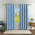 thumbnail image 2 of Aofoto Stars Starry Sky Blackout Curtains for Bedroom Living Room, Thermal Insulated Curtain,2 Panels,Blue, 42x84 inches, 2 of 5