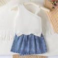thumbnail image 6 of Girl Summer Set Outfit Toddler Baby Girl Clothes Summer Outfits Print Sleeveless Shirt Tops Cute Shorts Set Kaprioy, 6 of 9