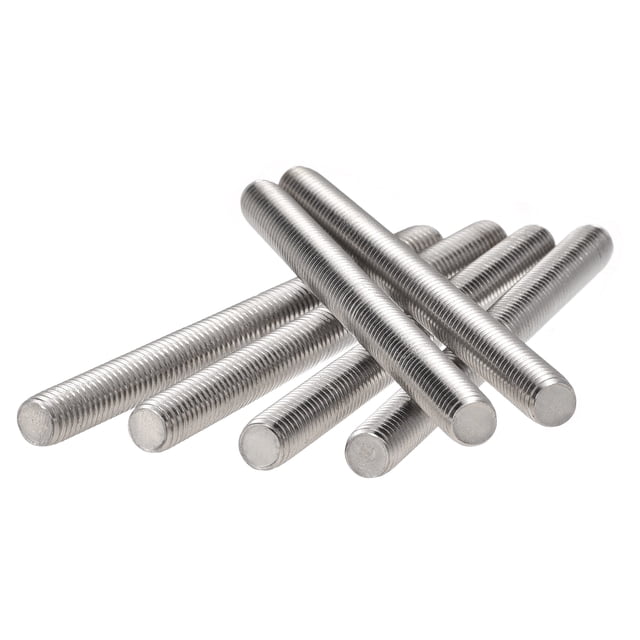 Unique Bargains M8 x 100mm 304 Stainless Steel Fully Threaded Rod Right Hand Threads 6 Pack