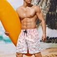 thumbnail image 6 of Binienty Men's Board Shorts Swim Trunks With Gradient Cherry Blossom Pattern - Quick Dry for Summer Beach Vacations and Water Sports, 6 of 10
